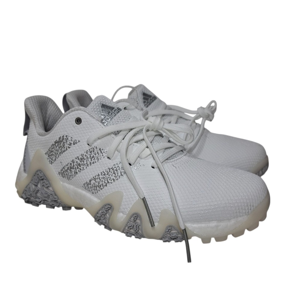 Adidas CodeChaos 22 Golf Shoe White/Silver Metallic/Grey Mens Size 7.5 GX3932